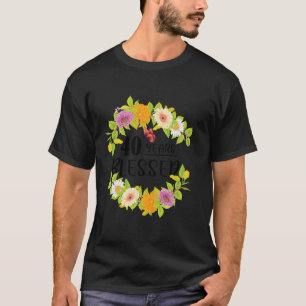 T-shirt Floral Joyeux 40e anniversaire 40 ans béni Long S