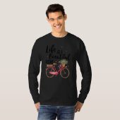 T-shirt Floral Life Est Une Belle Balade À Vélo Bic (Devant entier)