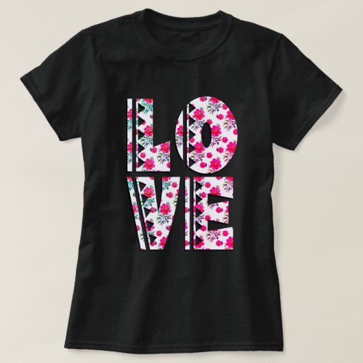 T-shirt Floral Love (Design devant)