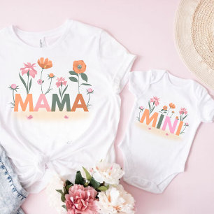 T-shirt Floral Matching maman fille