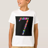 T-shirt Floral Number Seven Botanical Flower Design (Devant)