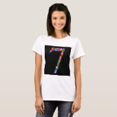T-shirt Floral Number Seven Botanical Flower Design (Devant entier)