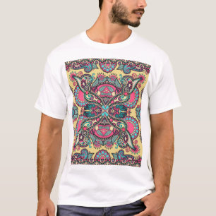 T-shirt Floral Paisley Bandanna : Ornement traditionnel
