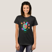 T-shirt Floral Peacock Cute Birds Animal Graphisme 1 (Devant entier)