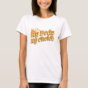 T-shirt Floral Retro Mon corps Mon choix Droits des femmes