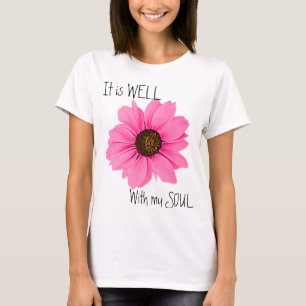 T-shirt Floral Rose, Ça Va Bien Avec Mon Âme Inspirant
