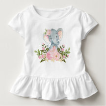 T-shirt floral rose d'enfant en bas âge