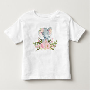 T-shirt floral rose d'enfant en bas âge