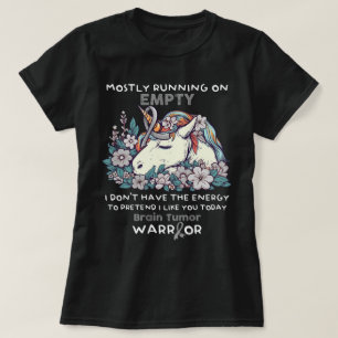 T-shirt Floral Unicorn Lover Cerveau Tumeur Cancer guerrie
