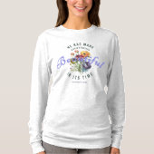 T-shirt Floral Watercolor Beautiful Scripture (Devant)