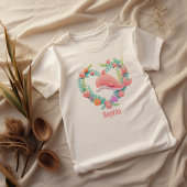 T-shirt Floral Whale Heart Lot Name