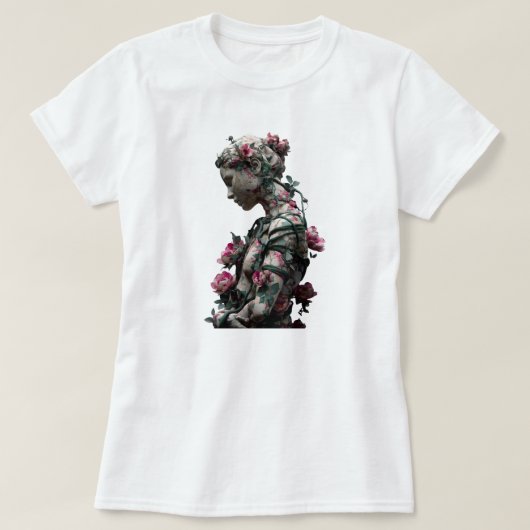 T-Shirt Florale Goddess de Pierre (Design devant)