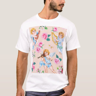 T-shirt Florales angéliques : Motif cupide Vintage