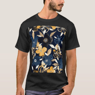T-shirt Floraux Abstraits : Motif de répétition aquarelle