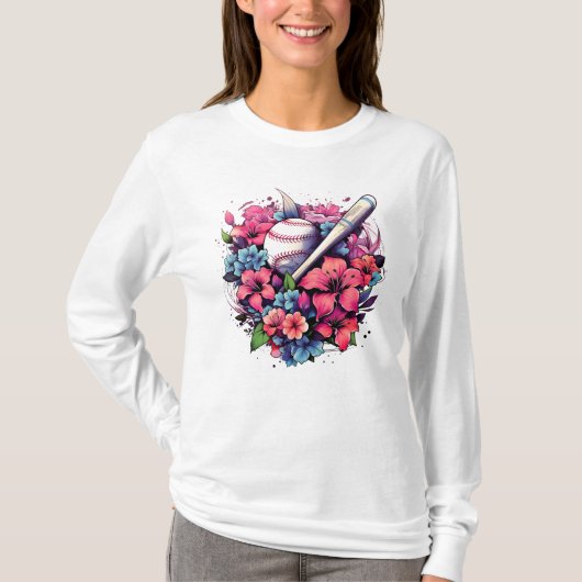 T-shirt Flore : Baseball Floral (Devant)
