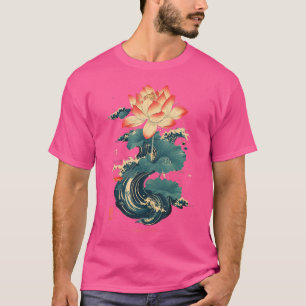 T-shirt Flore Coréenne Lotus En Grunge Esthétique Rétro K-