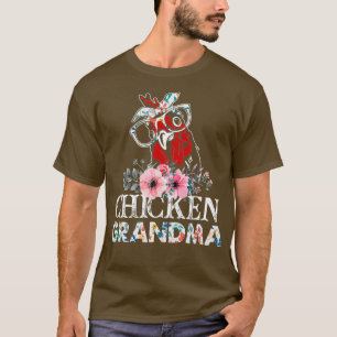 T-shirt Flore de grand-mère de poulet
