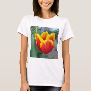 T-shirt Flore de la Tulipe rouge et jaune