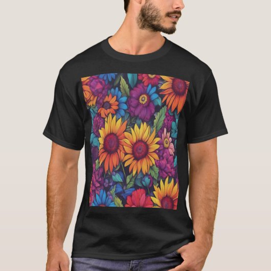 T-shirt Flore de tournesol #212 - (Devant)