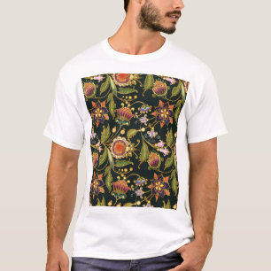 T-shirt Flore décorative : Acrylique Golden Purple.