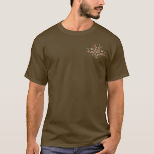 T-shirt Flore géométrique Damas Classique Avec Branches