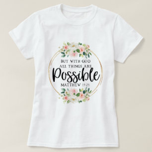 T-shirt Flore Inspiration Bible Verse