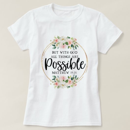 T-shirt Flore Inspiration Bible Verse (Design devant)