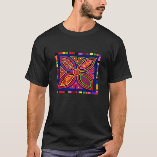 T-shirt Flore Mola Indienne Kuna (Devant)