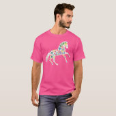 T-shirt Flore Occidentale Idée Cowgirl Pour Cheval Et Rode (Devant entier)