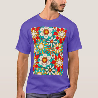 T-shirt Flore psychédélique puissance 4K