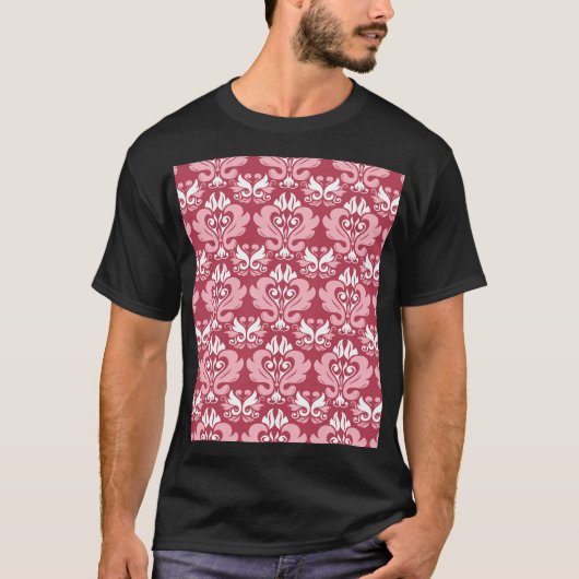 T-shirt Flore rouge : Beige pâle sans joint (Devant)