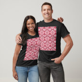 T-shirt Flore rouge : Beige pâle sans joint (Unisexe)