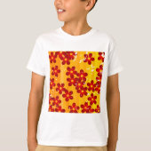T-shirt Flore rouge orange rétro (Devant)