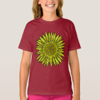 Flore Rustique Tournesol Jaune Main tirée