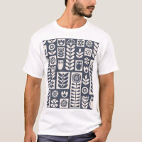 Flore scandinave : Blanc, Bleu, Minimaliste.