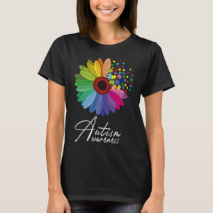 T-shirt Flore Sensibilisation sur l'autisme Fleur Faisée P