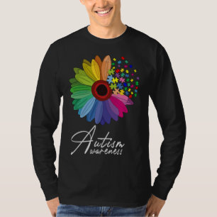 T-shirt Flore Sensibilisation sur l'autisme Fleur Faisée P