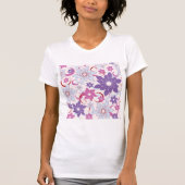 T-shirt Flore Vibrante Motif Floral Purple Rose Fleurs Ble (Devant)