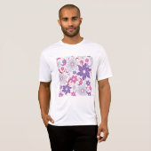 T-shirt Flore Vibrante Motif Floral Purple Rose Fleurs Ble (Devant entier)