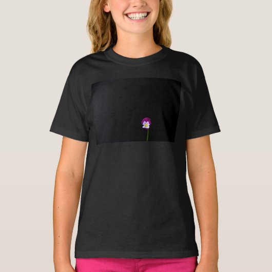 T-shirt Flore violette gccnm (Devant)