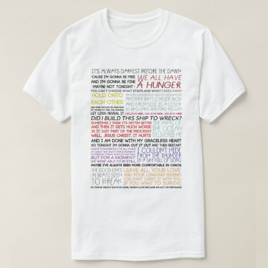 T-shirt Florence et la typographie lyrique Machine (Design devant)