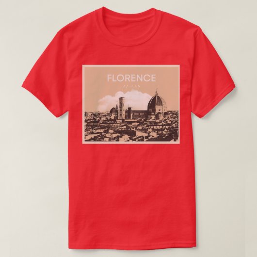 T-shirt Florence Firenze City Cathedral Art (Design devant)