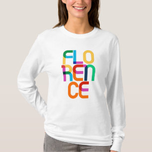 T-shirt Florence Italie Lettres Pop Art