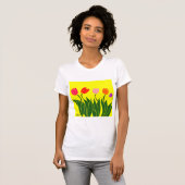 T-shirt flores tulipas coloridas (Devant entier)