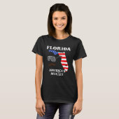 T-shirt Florida America Mullet Flag 4th July Independence  (Devant entier)