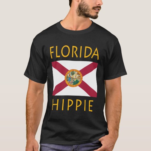 T-shirt Florida Flag Hippie (Devant)