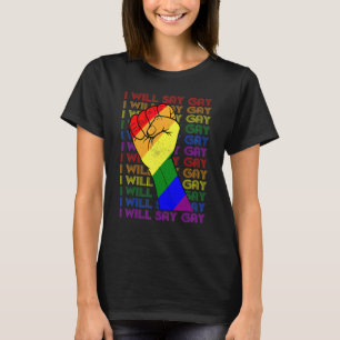 T-shirt Florida Gay Je Vais Dire Gay Dire Amour Fier Lgbtq
