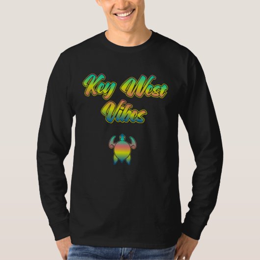 T-shirt Florida Keys Turtle Vibes  The Conch Republic of K (Devant)