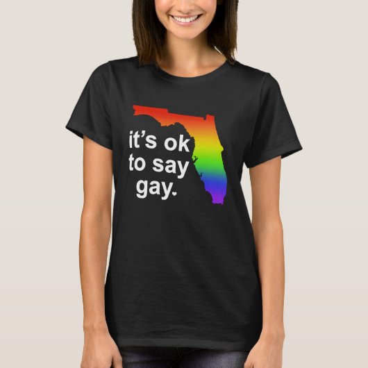 T-shirt Florida LGBTQ It's OK to Say Gay Protect LGBTQ Fre (Devant)