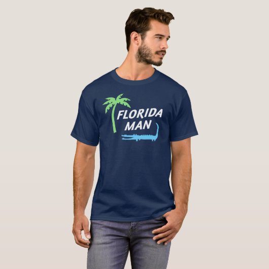 T-shirt Florida Man Alligator et Palm Tree Lifestyle (Devant entier)
